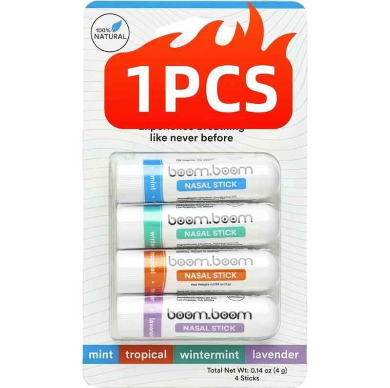 Nasal Stick inhalers(4Pack) Boom by Boom Powerful Essential Oil Vapors | Featured on Shark Tank | Breathe In Life Carrier & Essential Oils,for nic |sleep Essential Oils for Aromatherapy