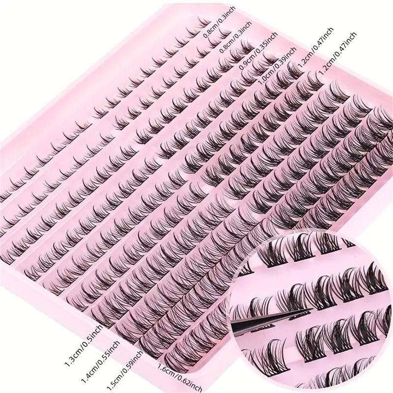 Mixed Length Individual False Eyelashes, 220pcs Self Grafting Eyelash Extensions, Eye Makeup Enhancement False Eyelashes for Women and Beginner