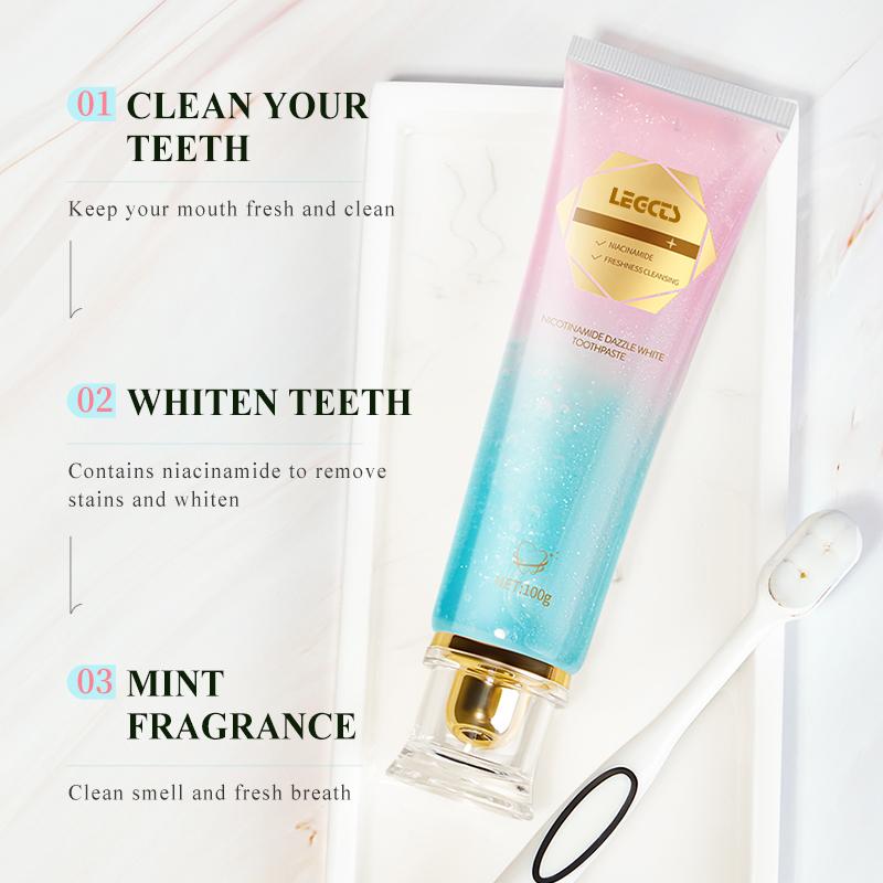 Niacinamide Whitening Toothpaste, Nicotinamide Toothpaste,Fresh Breath Toothpaste, Remove Tooth Stains Oral Coffee Daily Evening