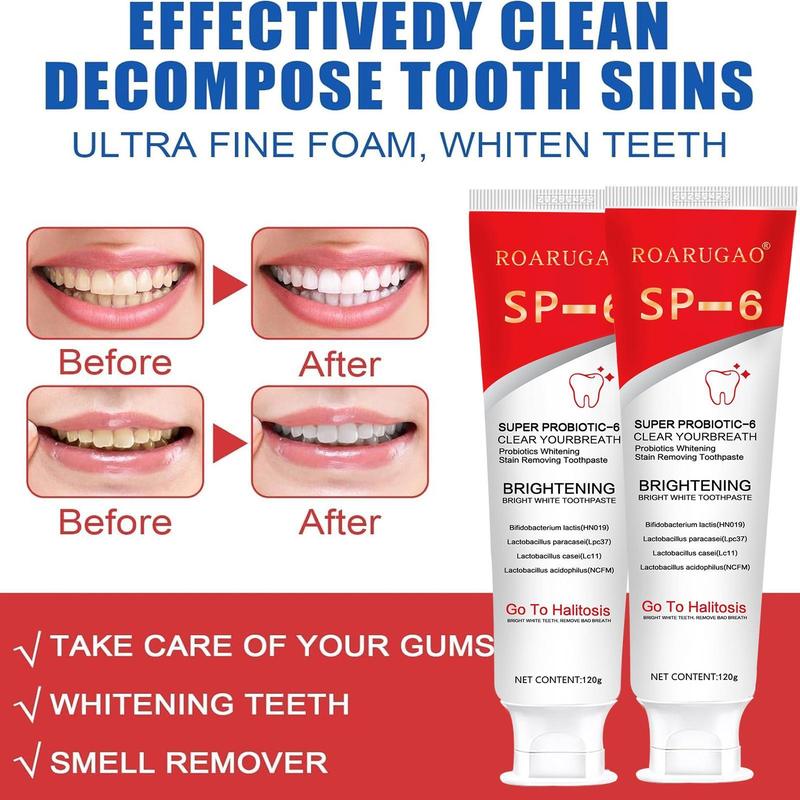 [90% People Choose] 2PCS SP-6 Toothpaste Oral Health Management, Fresh Breath