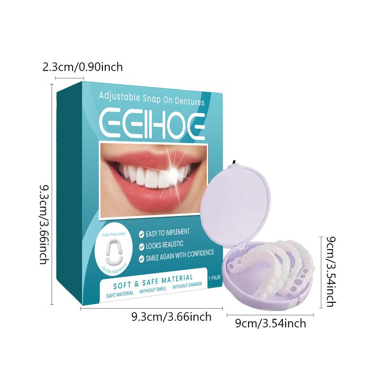 EELHOE Adjustable Buckle Denture, Temporary Fillings Interdental Fillings Orthodontic Denture Kits Whitening Oral Adjustable Snap-On