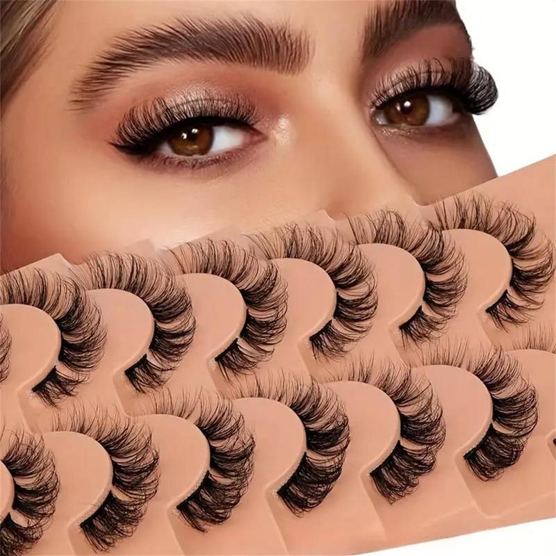 Natural Cluster Lashes, 7 Pairs D Curl Eyelash Extensions, Wispy Individual Lashes, False Eyelashes, DIY Lash Extensions, Lashes Cluster Kit, Eyelashes Clusters, Lashes Strips, Eyelash Extensions Kit