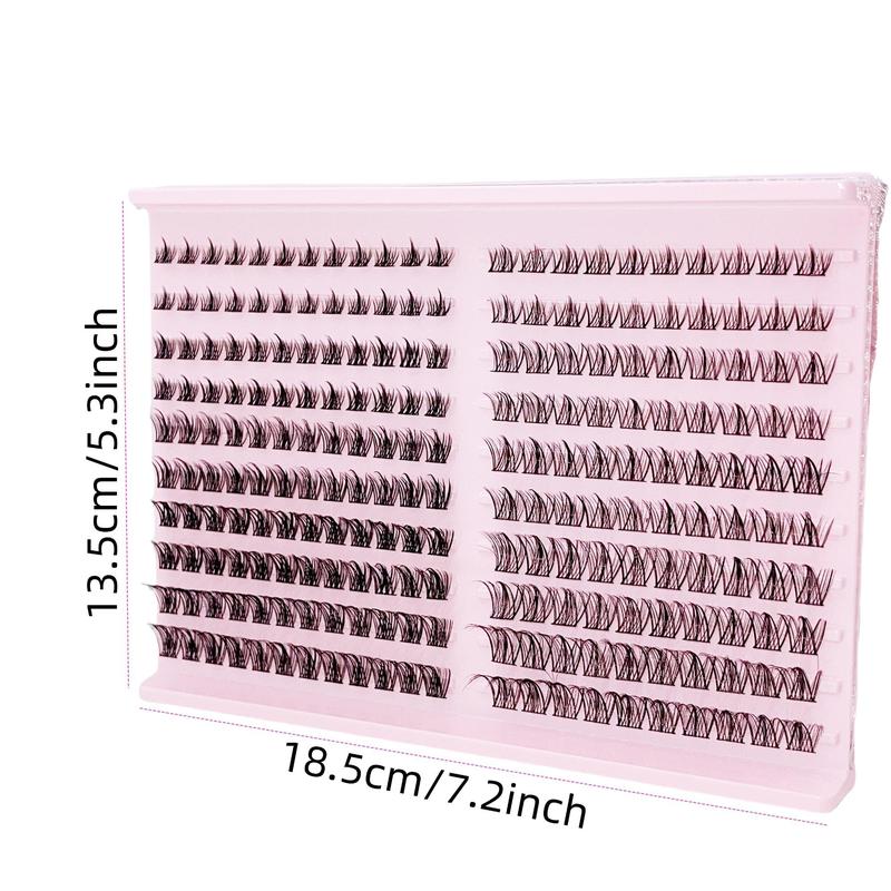 Mixed Length Individual False Eyelashes, 220pcs Self Grafting Eyelash Extensions, Eye Makeup Enhancement False Eyelashes for Women and Beginner