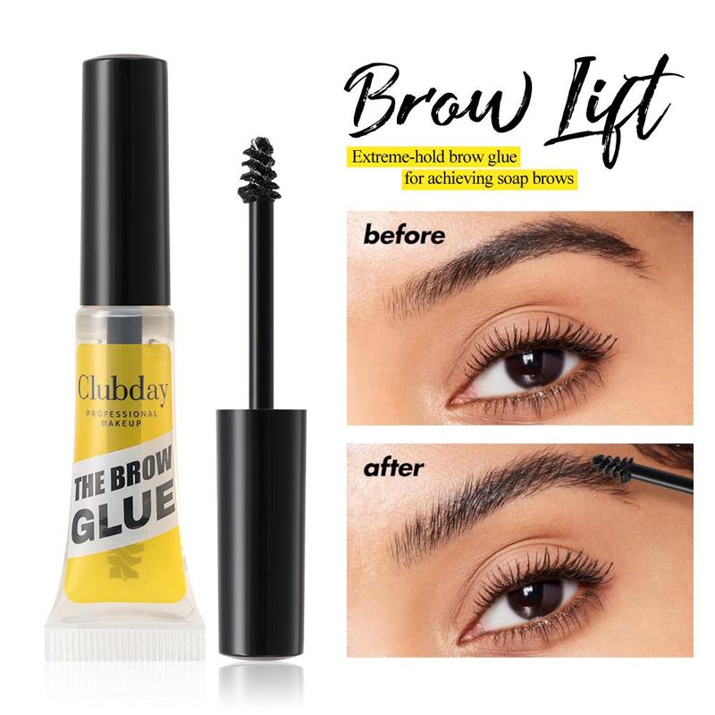 4 Forked Eyebrow Pencil & Eyebrow Glue, 2 Counts set Long Lasting Waterproof Eyebrow Pencil & Eyebrow Glue, Eye Brow Makeup Tool for Women