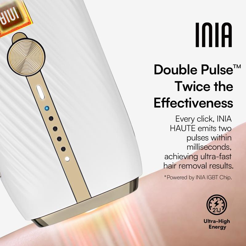 [Cyber Monday Exclusive] INIA HAUTE Double-Pulse IPL Laser Hair Removal Device, FDA Cleared, 2-Year Warranty, Perfect Gift Season Pick