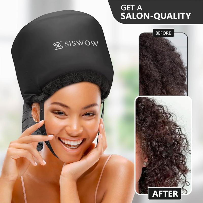 Mesh Blow Hood for Drying Curly Hair - Hair Dryer Cap Diffuser Cap for Curly Hair, Speeds Up Drying Time, Safe Deep Conditioning at Home - Portable, Adjustable