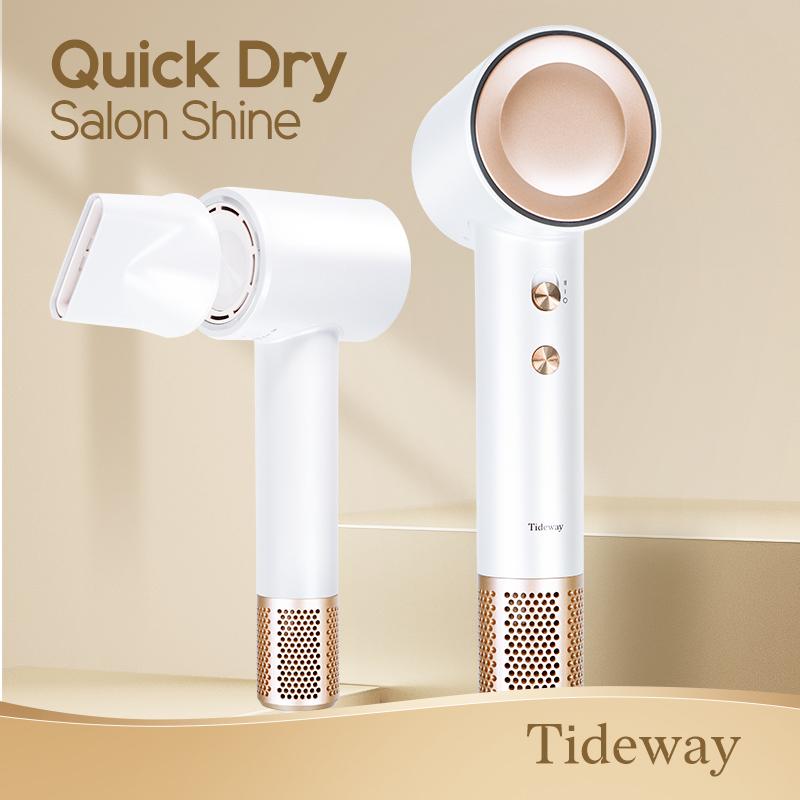 Tideway High-speed Hair Dryer PRO+ Cylinder comb CC1 Brushless Motor & Ionic Technology  4 Temperature Settings Thermo Control Technology Ergonomic Design