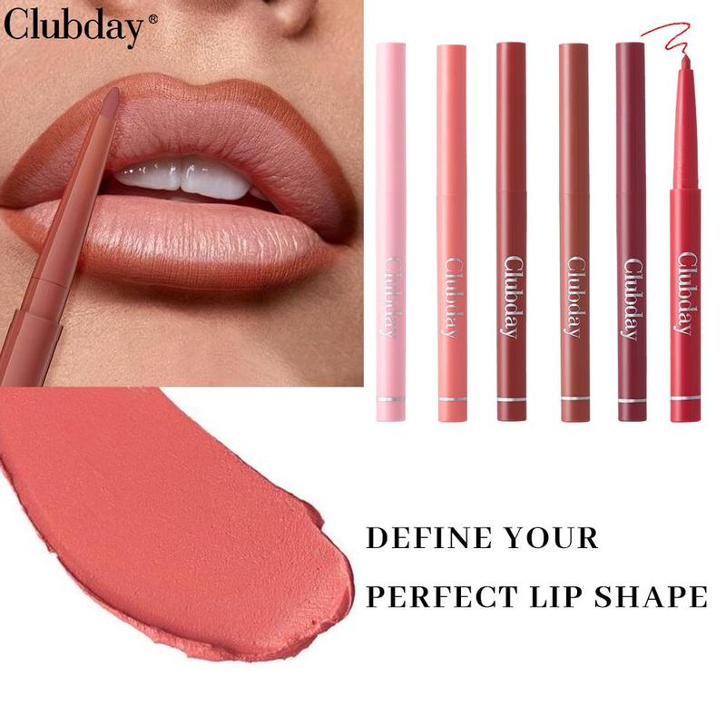 Waterproof Long Lasting Lip Liner Set, 6 Counts box Matte Lip Pencil, Easy Coloring Lipstick Pen, Suitable for All Skins, Christmas Gift