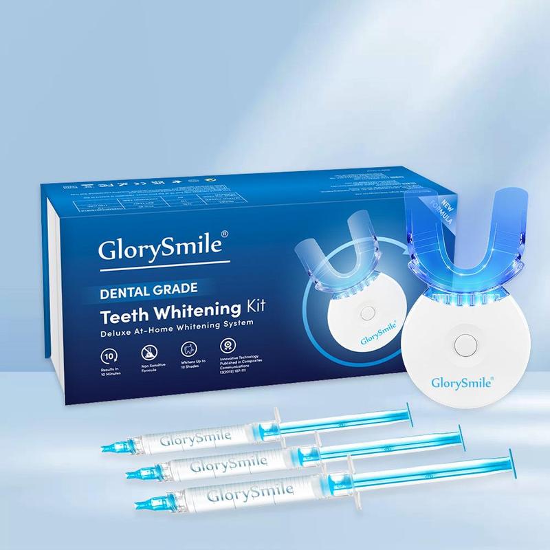 Teeth Brightening Kit, 1 Set Teeth Brightening Instrument & Gel & Accessories, Teeth Cleaner, Professional Teeth Brightening Kit for Home & Travel, Christmas Gift