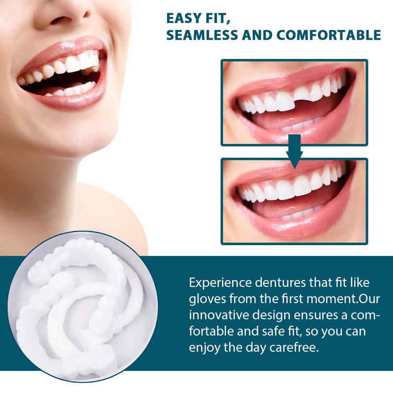 EELHOE Adjustable Buckle Denture, Temporary Fillings Interdental Fillings Orthodontic Denture Kits Whitening Oral Adjustable Snap-On