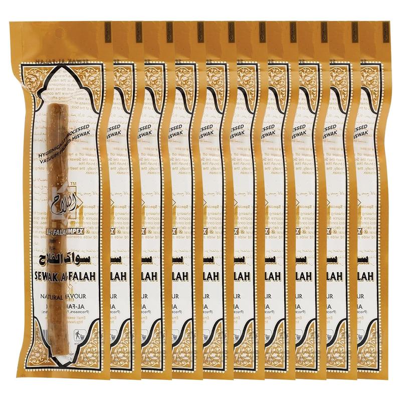 (12 Pack) Thin Sewak Al-Falah Miswak Natural Toothbrush Thin Sticks Oral Daily