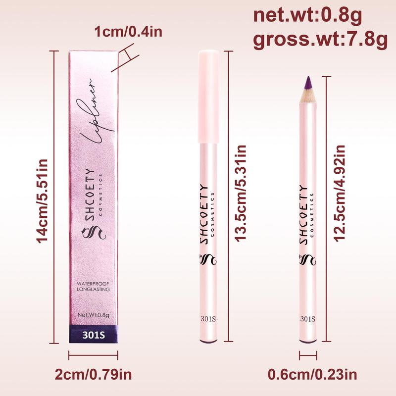 Waterproof Matte Lip Liner, 1 Count Long Lasting Lip Liner Pencil, Easy Coloring Moisturizing Lip Liner for All Occasions Lip Makeup, Girls & Women Makeup Accessories, Velvet Matt Finish Lip Gloss