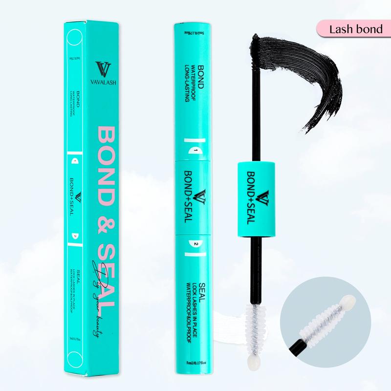 VAVALASH Upgraded Lash Bond&Seal Cluster Lash Glue Individual Lashes Glue for DIY Lash Extensions Long Retention Strong Hold Free-Latex Waterproof Lash Bond for Lash Clusters(5ml+5ml) Eyelashes Makeup Cosmetic Eyelash Extensions