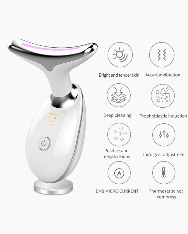 Facial & Neck Massager,Skincare Product with Vibration and Heating, Massager Suitable for Facial, Neck, and Leg, Beauty Device, Gift for Women and Men,Trending Products,Beauty instrument