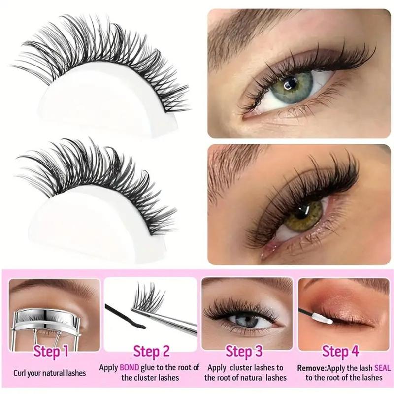 Mixed Length Individual False Eyelashes, 220pcs Self Grafting Eyelash Extensions, Eye Makeup Enhancement False Eyelashes for Women and Beginner