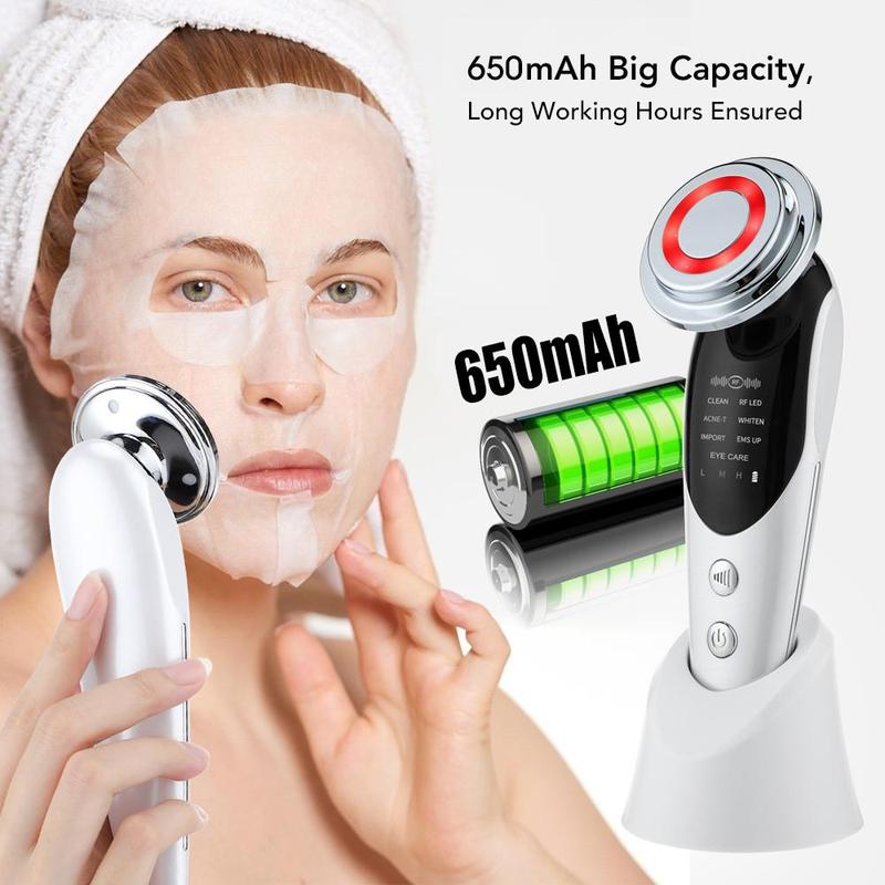 7 in 1 Radiofrequency Nano Light Facial Massager, Microcurrent Lift, Vibrating Facial Skin Rejuvenation Skin Care Beauty Tool