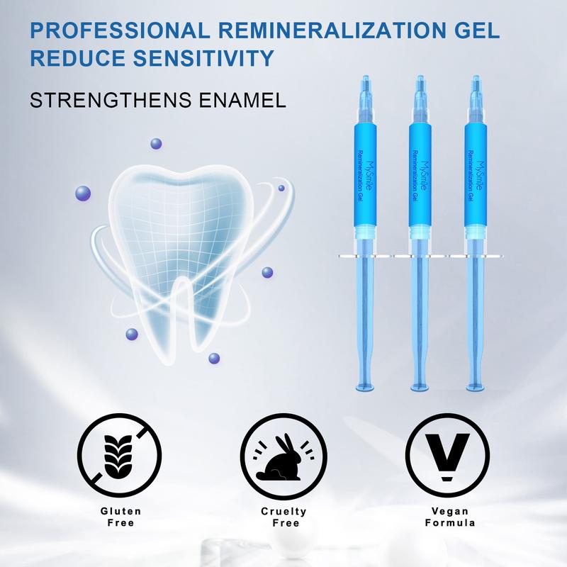 MySmile 5x LED Light Teeth Whitening Kit with Remineralizing Gels Bundle Oral Tooth Whitening