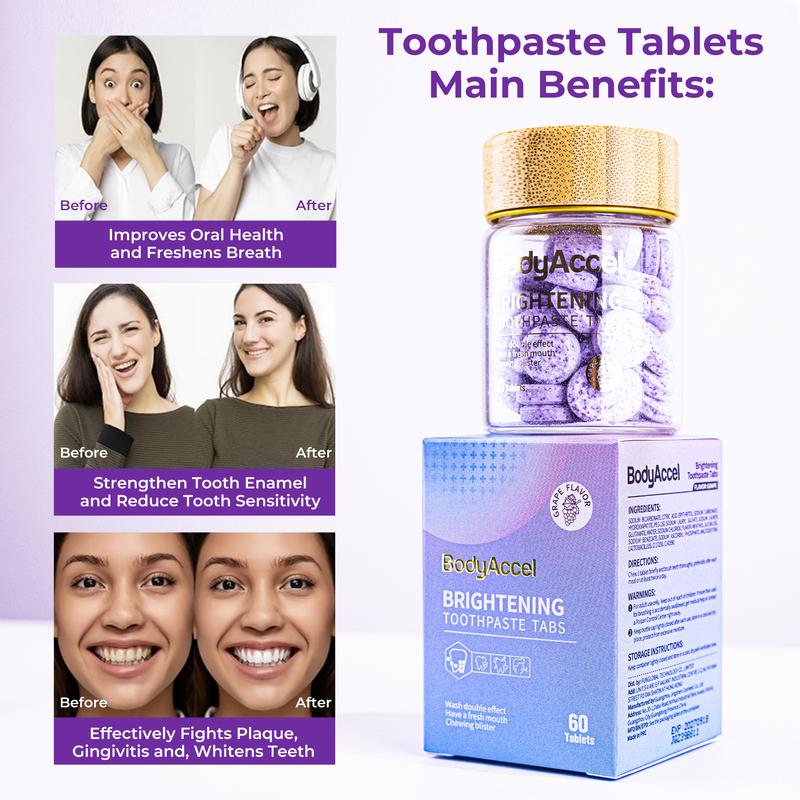 Toothpaste Tablets Oral Care Convenient and Easy To Carry for Travel Use, Teeth Deep Cleaning