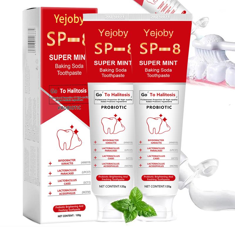 (New) 2024 SP-8 Triple Whitening Probiotic Whitening Toothpaste, Free of Fluoride, Hydroxyapatite, Anti plaque, Oral Health Management,sp-8,sp-6,sp8,sp6