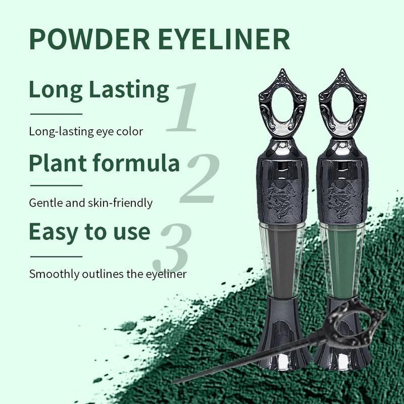 Unique Style Eyeliner Powder, 2 Counts Long-lasting Power Eyeliner, Gentle and Skin-friendly Eye Makeup Power for Charming Eye Makeup, Skincare Products, Christmas Gift