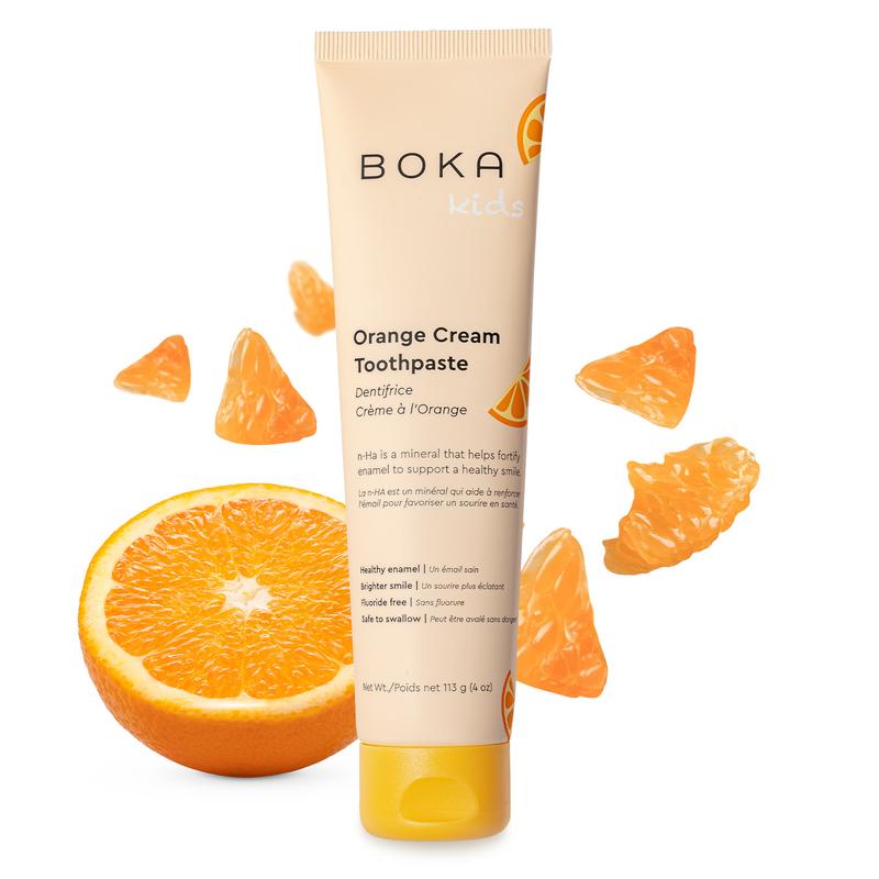 Orange Cream n-Ha Toothpaste Oral Vanilla  boka toothpaste flouride  free