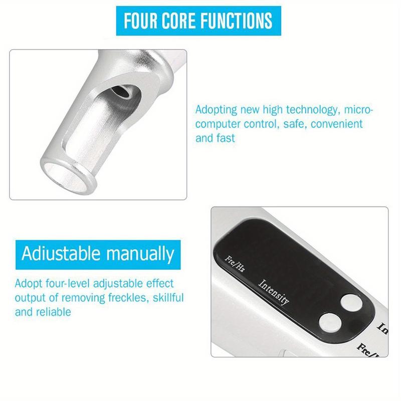 Blue Lighting Spot Remover Pen, Adjust The Strength of The Electric Spot Remover Pen to Reduce Freckles Portable Melanin Decomposition Remove Black Spots for a (US Plug)