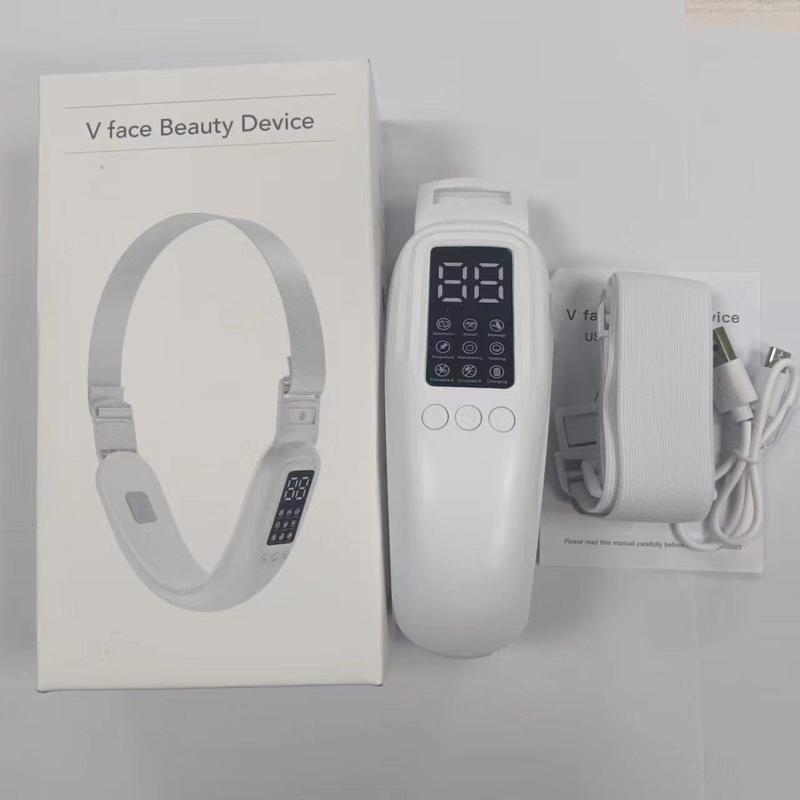 Electric V-face Beauty Instrument, 1 Box USB Rechargeable Facial Massager, LCD Screen Facial Beauty Instrument for Women