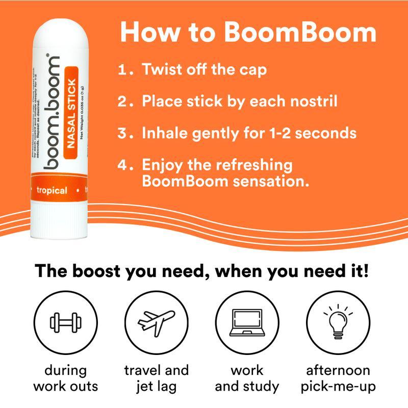 3X Nasal Comfort Cleansing boom boom nasal boost focus multi-flavor combo pack nasal breathe vapor stick