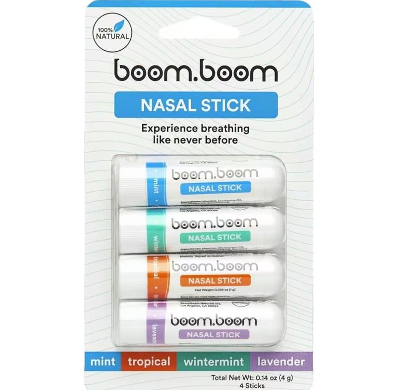 Nasal Stick inhalers(4Pack) Boom by Boom Powerful Essential Oil Vapors | Featured on Shark Tank | Breathe In Life Carrier & Essential Oils,for nic |sleep Essential Oils for Aromatherapy