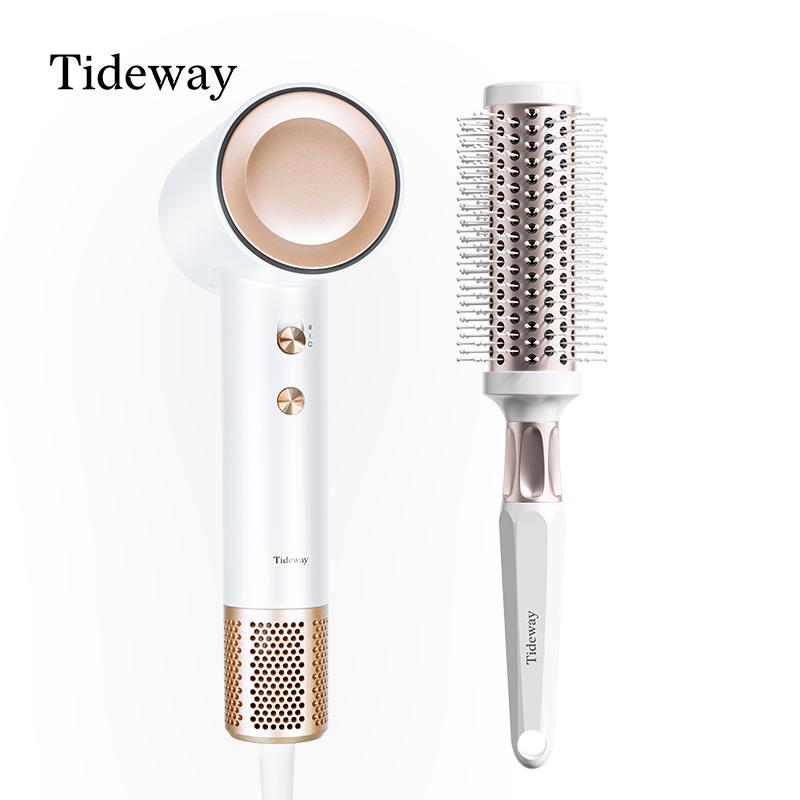 Tideway High-speed Hair Dryer PRO+ Cylinder comb CC1 Brushless Motor & Ionic Technology  4 Temperature Settings Thermo Control Technology Ergonomic Design