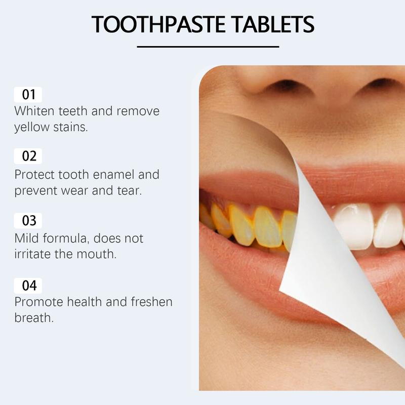 NOBS Toothpaste Tablets - Nano Hydroxyapatite, Flouride & Plastic Free, Eco & Travel Friendly - Remineralize with NHA for Oral Health - Whitening