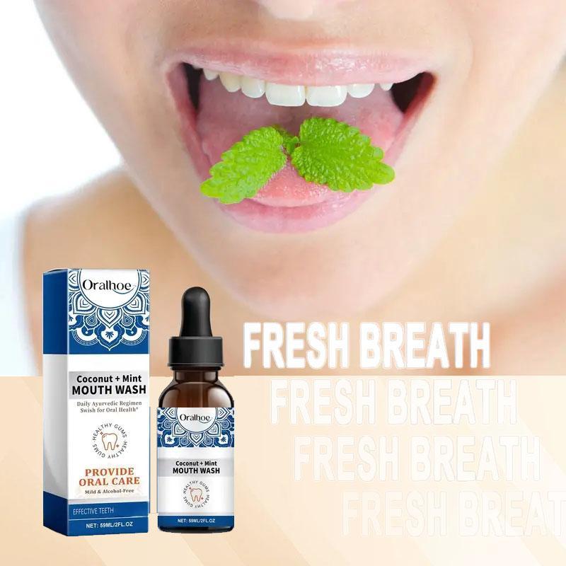 Coconut mint mouthwash, fresh breath, clean mouth, suitable for fresh breath after meals, before dates Oral