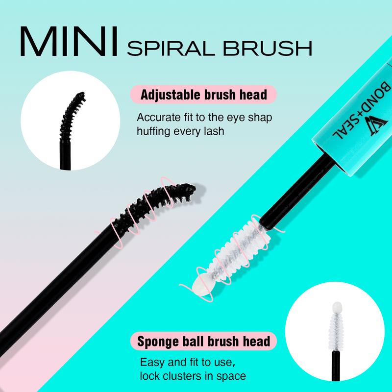 VAVALASH Upgraded Lash Bond&Seal Cluster Lash Glue Individual Lashes Glue for DIY Lash Extensions Long Retention Strong Hold Free-Latex Waterproof Lash Bond for Lash Clusters(5ml+5ml) Eyelashes Makeup Cosmetic Eyelash Extensions