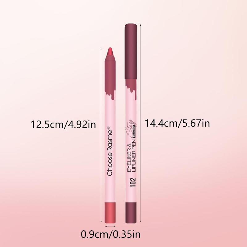 12 Colors Matte Eyeliner & Lipliner Set (1 Box), Long Lasting Eyeliner & Lip Liner, Eye Makeup Tool For Women, Christmas Gift