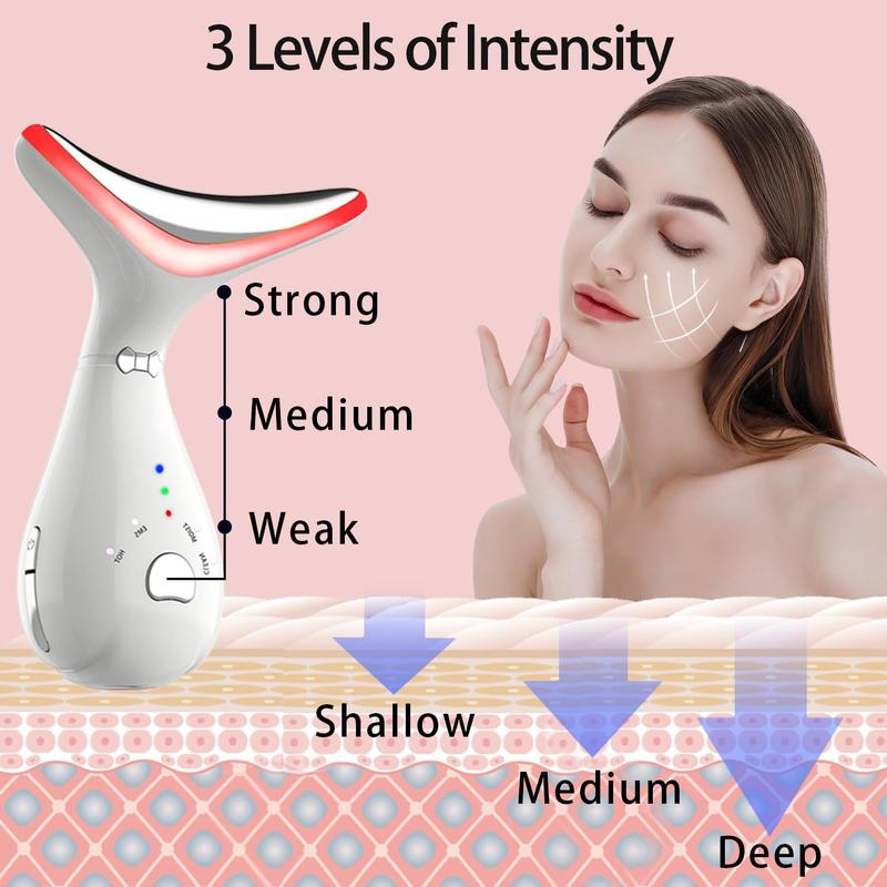 Facial Massager, Neck Massager for Christmas Gift, Facial & Neck Massager Tool, Electric Neck Face Lifting Tool, Facial & Neck Skin Care Tool, Gifts for Women