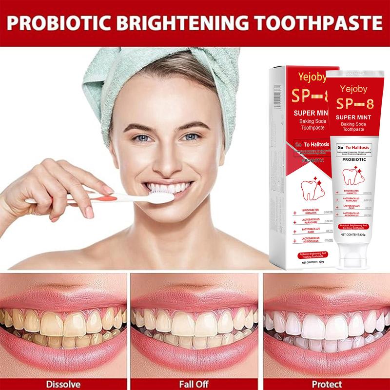 (New) 2024 SP-8 Triple Whitening Probiotic Whitening Toothpaste, Free of Fluoride, Hydroxyapatite, Anti plaque, Oral Health Management,sp-8,sp-6,sp8,sp6