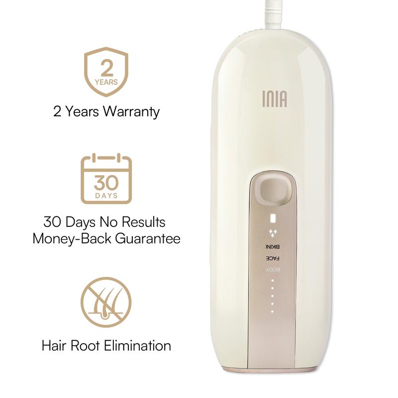 [Cyber Monday Exclusive] INIA FOND IPL At-Home Laser Hair Removal Device, Hair Root Elimination, 16.5J Energy, Custom Modes, Unlimited Flashes, FDA Cleared, 2-Year Warranty, for Women and Men, Perfect Gift Season Pick, Winter Gift