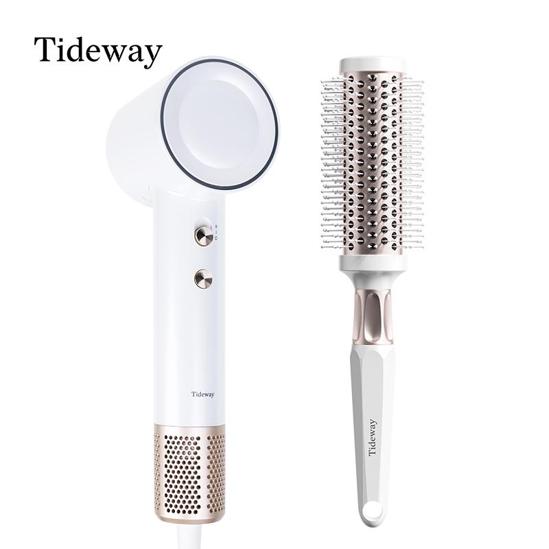 Tideway High-speed Hair Dryer PRO+ Cylinder comb CC1 Brushless Motor & Ionic Technology  4 Temperature Settings Thermo Control Technology Ergonomic Design