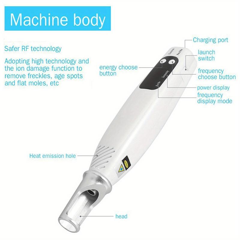 Blue Lighting Spot Remover Pen, Adjust The Strength of The Electric Spot Remover Pen to Reduce Freckles Portable Melanin Decomposition Remove Black Spots for a (US Plug)