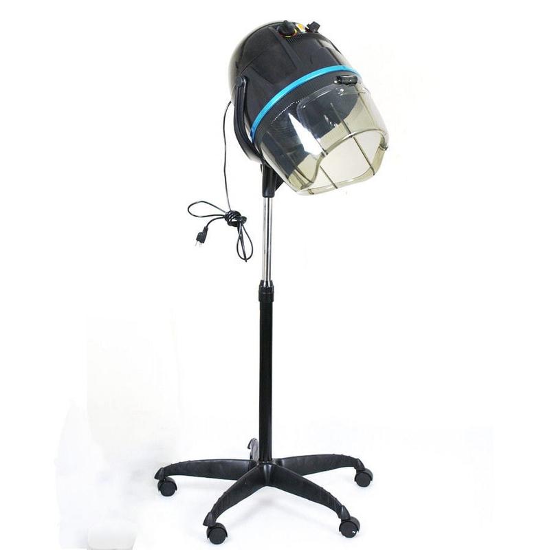 SUPERDEAL Professional 1300W Adjustable Hooded Floor Hair Bonnet Dryer Stand Up Rolling Base with Wheels Salon Equipment