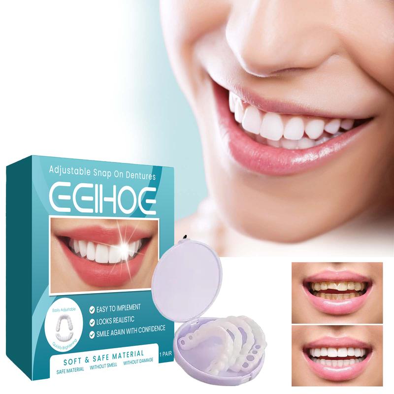 EELHOE Adjustable Buckle Denture, Temporary Fillings Interdental Fillings Orthodontic Denture Kits Whitening Oral Adjustable Snap-On