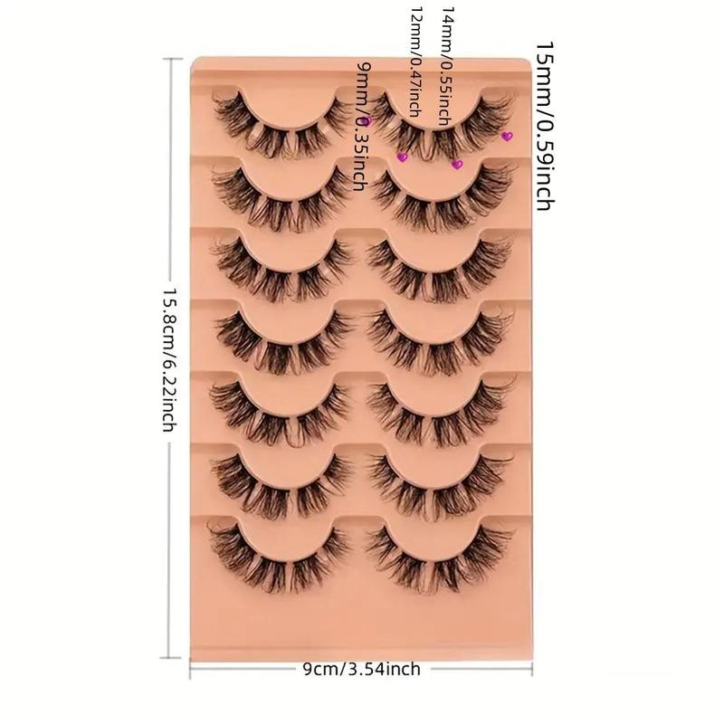 Natural Cluster Lashes, 7 Pairs D Curl Eyelash Extensions, Wispy Individual Lashes, False Eyelashes, DIY Lash Extensions, Lashes Cluster Kit, Eyelashes Clusters, Lashes Strips, Eyelash Extensions Kit