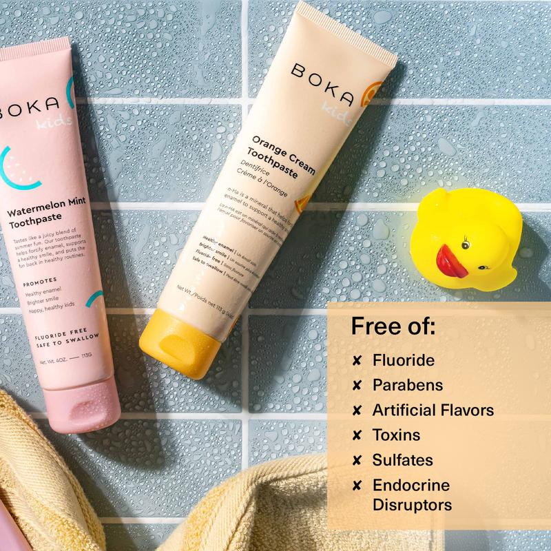 Orange Cream n-Ha Toothpaste Oral Vanilla  boka toothpaste flouride  free