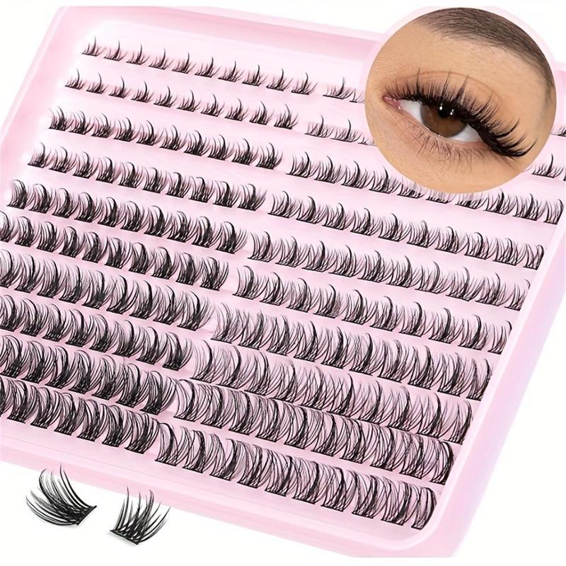 Mixed Length Individual False Eyelashes, 220pcs Self Grafting Eyelash Extensions, Eye Makeup Enhancement False Eyelashes for Women and Beginner