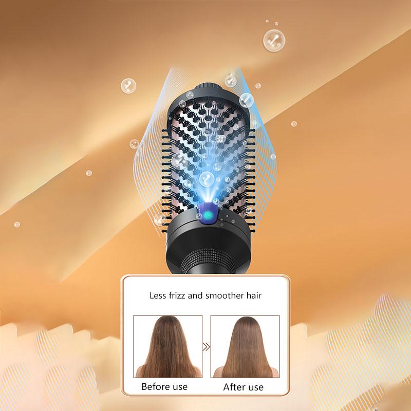 Wavy Thermal Brush for Natural Curls - Dual Voltage Round Brush - Easy to Use Hair Styling Tool for Women & Girls - Winter Gift