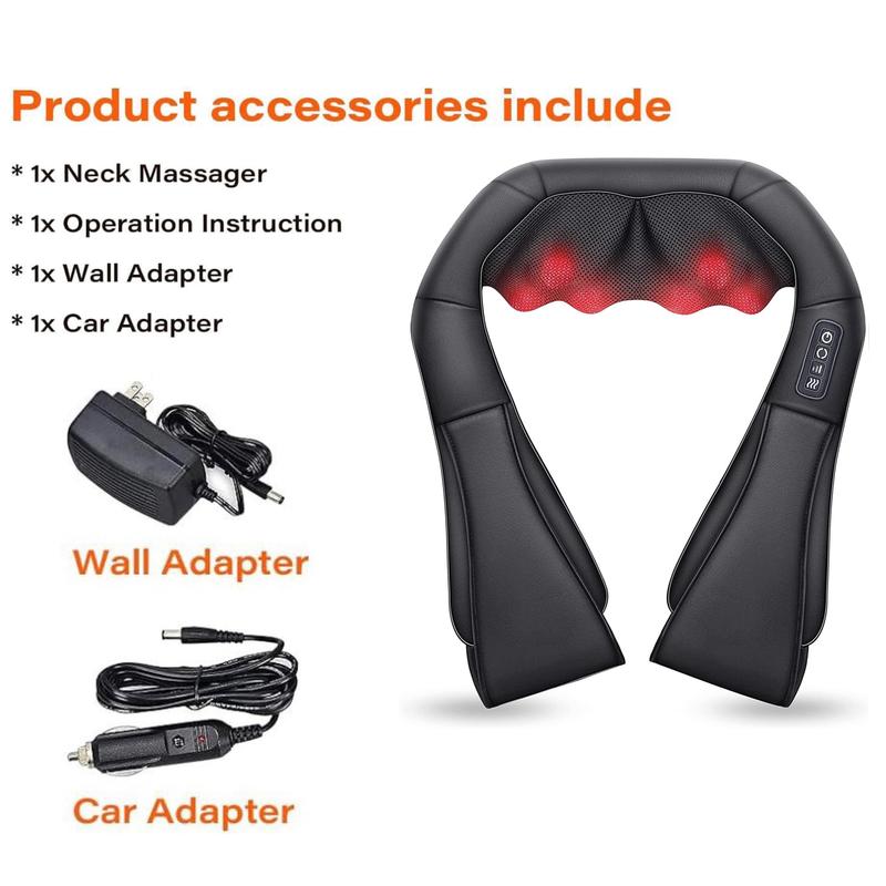 Back Shoulder and Neck Massager with Heat, Electric Deep Tissue 4D Kneading Massage, Adjustable, Durable, Comfort, Best Gifts for Women Men Mom Dad