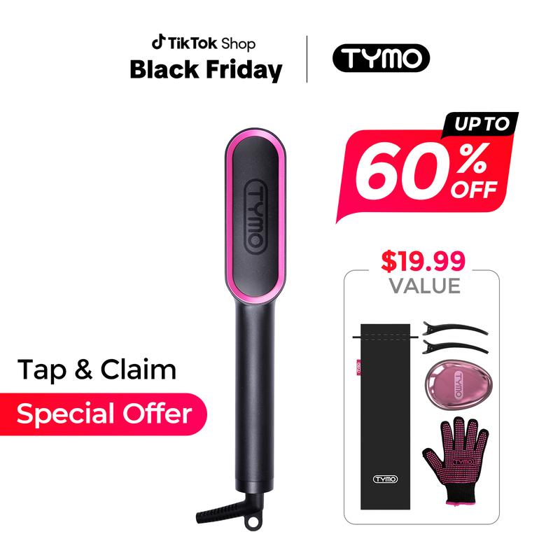 TYMO RING - Hair Straightener Comb Styling Tool for Frizz-Free Hair Curler Comfort Salon Hair waver Brush straightener