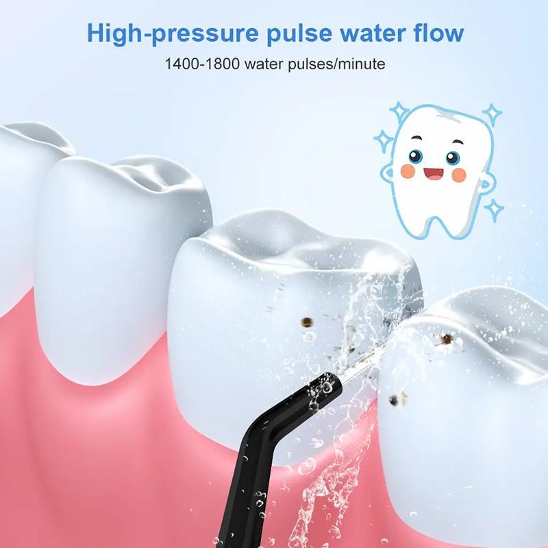 USB Rechargeable Electric Water Flosser, 1 Set Portable Oral Irrigator, Waterproof Dental Floss, Oral Care Tool for Home & Travel, Christmas Gift