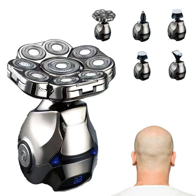 9-Head 5-in-1 Electric Shaver – Smooth, Wet & Dry Use for Face, Head & Body Comfort