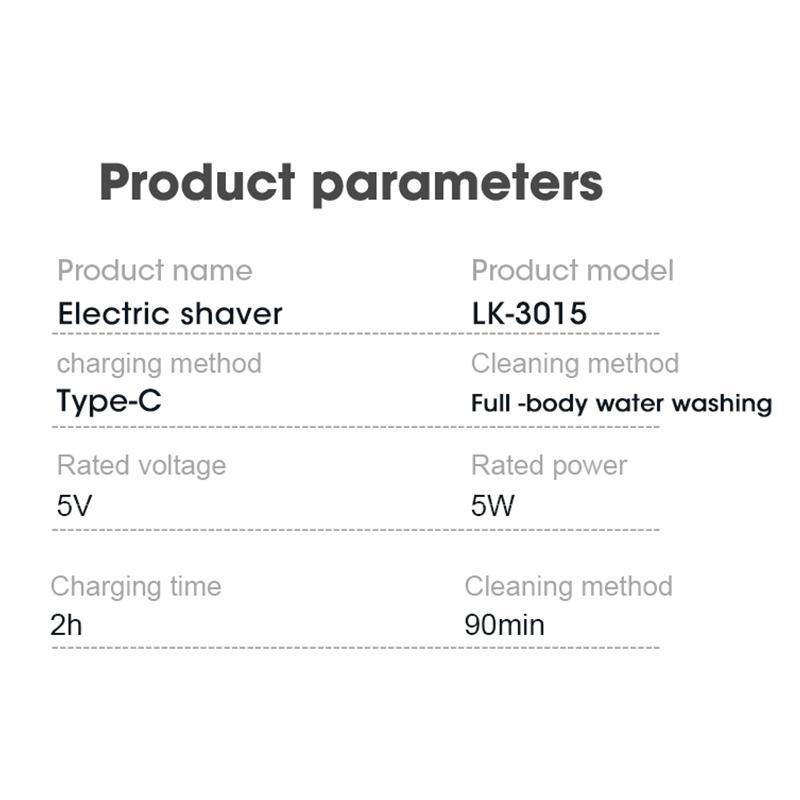 Electric Shaver, 1 Set Rechargeable Waterproof Electric Shaver with LCD Display, Beard Trimmer for Men, Great for Travel, Outing, Daily Use, Men Gifts